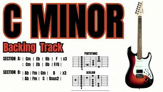 Tense Rock Ballad Guitar Backing Track Jam in C Minor [upl. by Fedora]