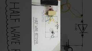 half wave rectifier project physics project model shortfeed shortsvideo [upl. by Tildie]