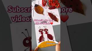 leafart 🍂 craftwork kids 🙏 subscribe my channel friends for more videos ❤️ NandhanasenNandhu [upl. by Hebbe]