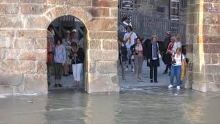 Tidal flood of Mont Saint Michel France [upl. by Reina]