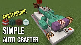 SIMPLE Minecraft Auto Crafter Multi Recipe  TNT Dark Prismarine etc [upl. by Damiano]