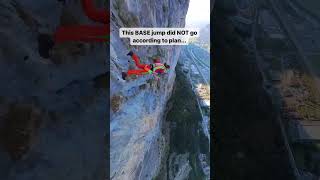 BASE jump Flail Fail basejump fail extremesports [upl. by Amuwkuhc]