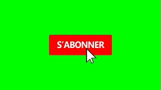 ABONNE TOI  BOUTON LIKE ANNIMATION fond vert POUR VOS VIDEO YOUTUBE [upl. by Adan]