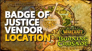 Badge of Justice Vendor Location WoW TBC Geras [upl. by Zachar903]