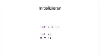 Java  Deklarieren und Initialisieren [upl. by Cristionna]