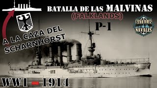 BATALLAS NAVALES 26 FALKLANDS Malvinas 1914 12 [upl. by Leahkim290]