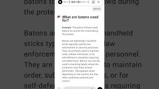 What are batons used for [upl. by Winterbottom]