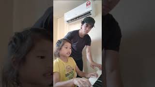 Chloe piano class with teacher dalmer  5 years old this time2 [upl. by Cannice764]