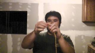 Seminole Inspired PVC Flat Bow Part 2  Making a OneLoop String [upl. by Ahsian574]