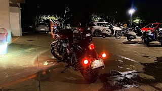 POV Night Ride  Raw Exhaust Sound  Royal Enfield Meteor 350 [upl. by Silyhp675]