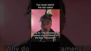 Why do quotOld Testamentquot Quotes Look Different in the New Testament tanakh newtestament hebrew [upl. by Goeger]