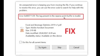 Error 0x80071129 Onedrive  Error 0x80071129 The Tag Present in the Reparse Point Buffer is Invalid [upl. by Joell]