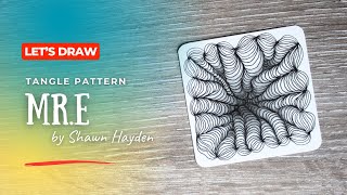 Thousand lines Art Zentangle Tangle Pattern  Step by step for beginners [upl. by Ahsiel36]