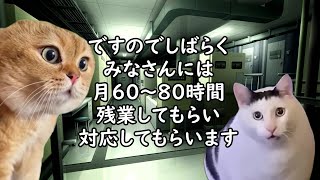 残業時間がヤバい会社の特徴【猫ミーム】 [upl. by Vito]