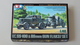 TamiyaItaleris German Heavy Tractor and 88mm Flak Set Full Build [upl. by Mateo]