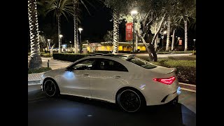 Mercedes CLA45 AMG Night Drive Exhaust Sounds Launch Control [upl. by Atinot]