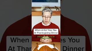 Im grateful this kid isnt real🍗💀 skit funny comedy skits clapback thanksgiving tfunnyskit [upl. by Lilia815]