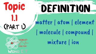 Definition of Atoms amp Molecule  SDS SK015 Topic 11 Part 1 [upl. by Daphna884]