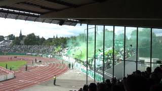 Werder Bremen vs Illertissen Choreo and Pyro show 170814 [upl. by Atnuahsal]