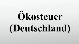 Ökosteuer Deutschland [upl. by Codding]