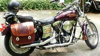 2 inch drag pipes on a Harley Low Rider sound clip [upl. by Sitnerp655]