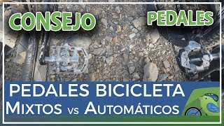 Comparativa pedales mixtos y automáticos en ciclismo montaña [upl. by Ynaffet]