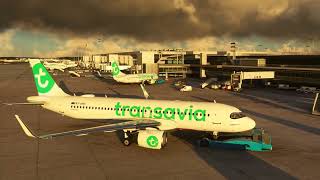 Vol TRANSAVIA avec météo réelle et trafic entre Paris Orly et Porto LFPO LPPR A320 NEO 2K [upl. by Ikila501]