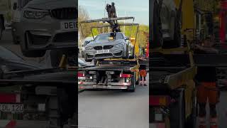 Cars lifted and towed at PistenKlause restaurant near the Nurburgring Keep an eye on the signs [upl. by Brena]