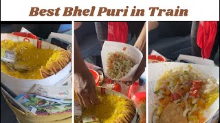 Sukhi Bhel Puri in Train  Namkeen Bhel  Indian Street food [upl. by Appolonia]