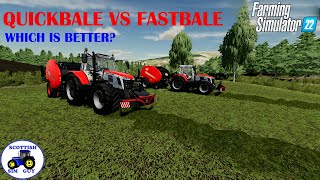 Quickbale vs Fastbale which is better Farming Simulator 22  FS22  Farming Simulator [upl. by Onit]