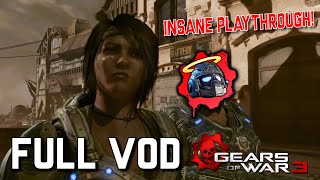 10k Subscriber Live Stream Gears of War 3 on Insane Talking Gears [upl. by Eninnaj]