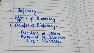 BiopiracyEffect of BiopiracyPatenting of NeemBasmatiBiopirates complete explanation in detail [upl. by Lenahs769]