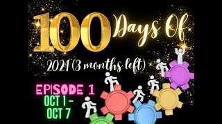 100 Days Of 2024 Last Three Months Episode 1 [upl. by Yggam224]