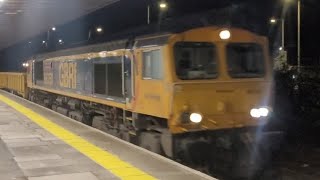 Euroshed 66750 passes Port Talbot Parkway with a tone 21124 [upl. by Haynor]