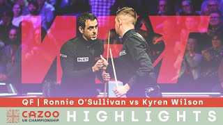 OSullivan VS Wilson HIGHLIGHTS  Cazoo UK Championship Quarter Finals [upl. by Nodnorb47]