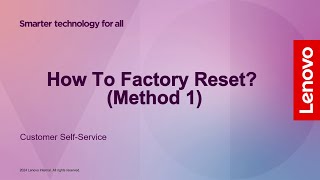 How to perform a factory reset Method 1  Lenovo Tablet [upl. by Chernow320]