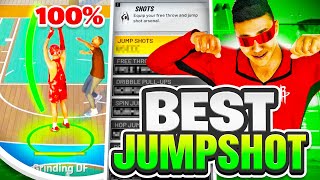 BEST JUMPSHOT ON NBA 2K22 GET GREENS FROM HALFCOURT 100 GREENS BEST JUMPSHOT FOR ALL BUILDS [upl. by Katzen]