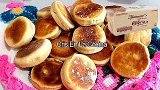 GORDITAS DE MANTEQUILLA en comal SUAVES Y ESPONJOSAS 😋🤤 [upl. by Airamalegna]