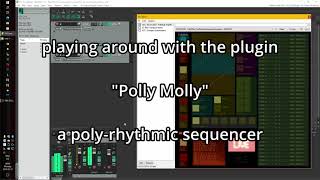 quotPolly Mollyquot demo of polyrhythmic sequencer VST2plugin in ReaperDAW [upl. by Alli999]