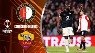 Feyenoord vs Roma Extended Highlights  UEL Playoff 1st Leg  CBS Sports Golazo  Europe [upl. by Nediarb]