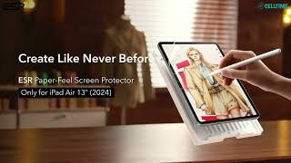 Introducing The ESR PaperFeel Screen Protector Film for iPad Air 13quot M2 2024  2 Pack [upl. by Malchus]