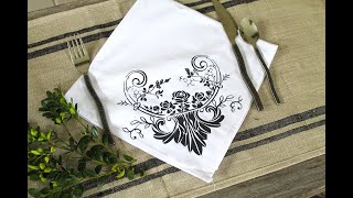 ReDesign Project Custom Textile Napkins using Silk Screen Stencils [upl. by Leirda979]