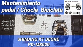 Mantenimiento XT DEORE Pedales chocles MTB SHIMANO PDM820 [upl. by Dugaid]