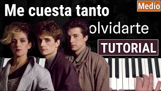 Como tocar quotMe cuesta tanto olvidartequotMecano  Piano tutorial y partitura [upl. by Evan]