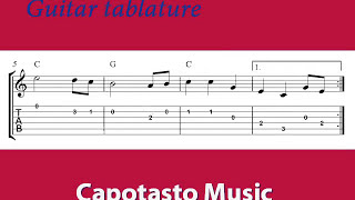 Easy guitar tabs  The StarSpangled Banner  Capotasto Music [upl. by Devy]