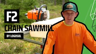 Fox Forestry presents the Logosol F2 chainsaw mill sawmill [upl. by Ssecnirp]