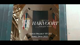 Royal Hakvoort Shipyard launch Project YN251 [upl. by Maddy]