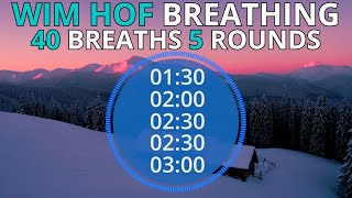 Wim Hof Guided Breathing Session  5 Rounds 40 Breaths Extreme No Talking [upl. by Gonick]