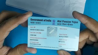 Atal Pension Yojana Physical Pran Card  APY Plastic Pran Card Review [upl. by Doralin]