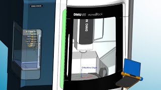 Build Vericut DMU 85 MonoBlock 840D support Cycle800 with toolchangeTested code by Hypermills post [upl. by Thornton]